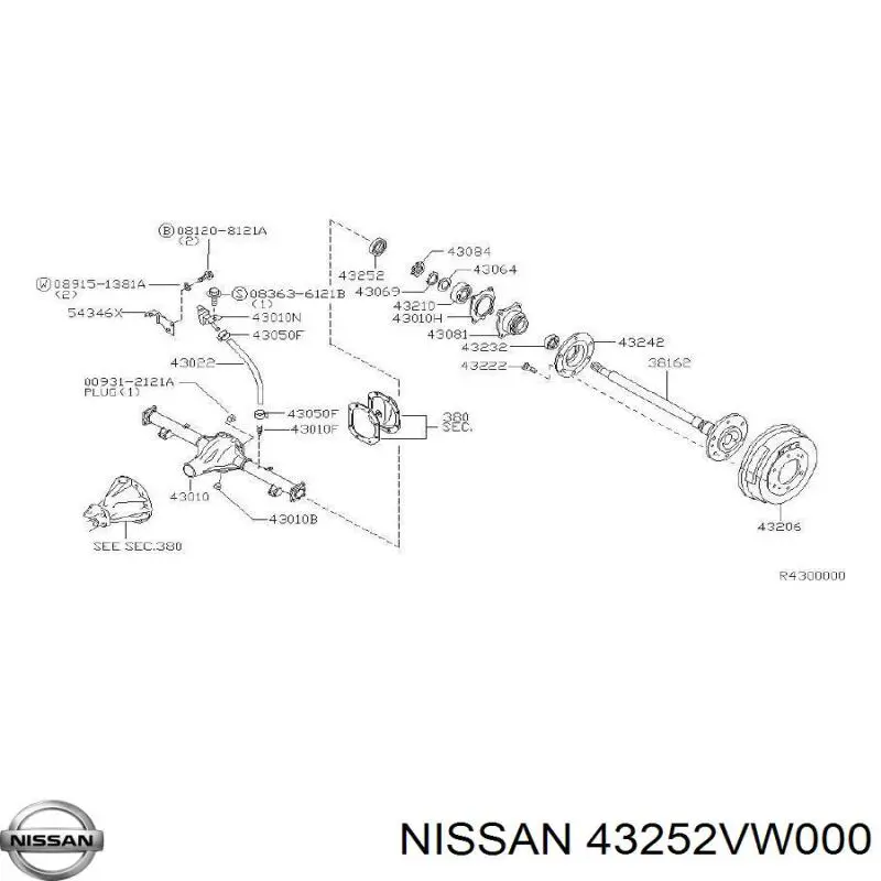  43252VW000 Nissan