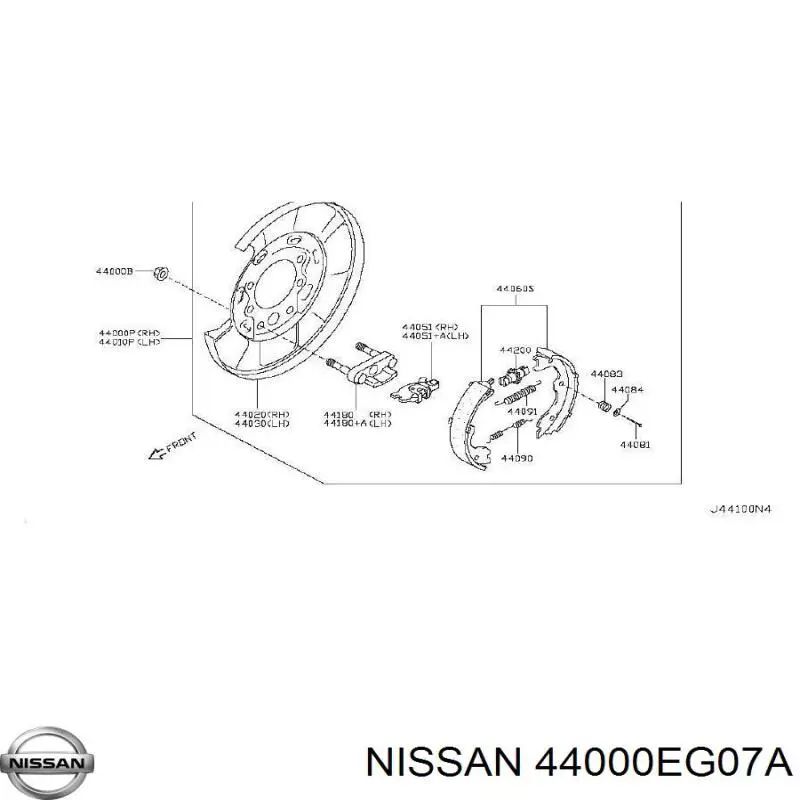 Тормозные колодки стояночного тормоза Nissan/Infiniti 44000EG07A цена, от 31.54 USD