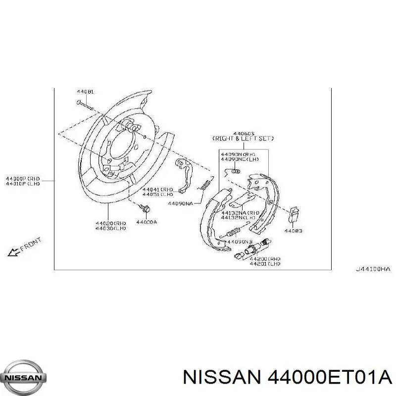 Диск опорный заднего тормозного барабана правый Nissan/Infiniti 44000ET01A цена, от 24.07 USD