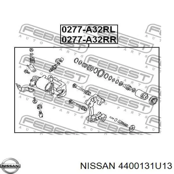 Задний правый суппорт Nissan/Infiniti 4400131U13