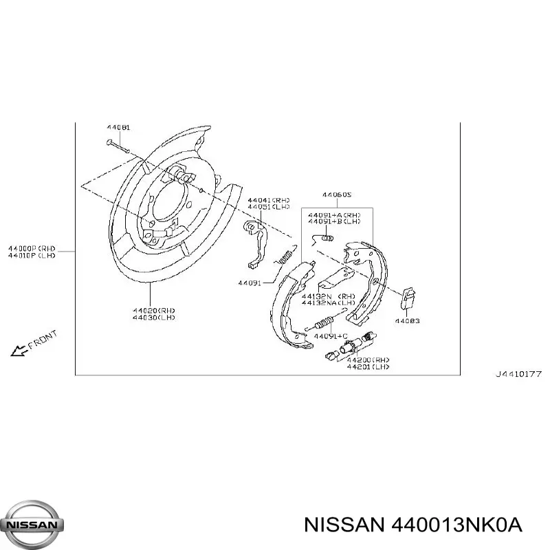 Тормозной суппорт правый задний Nissan/Infiniti 440013NK0A цена, от 31.67 USD
