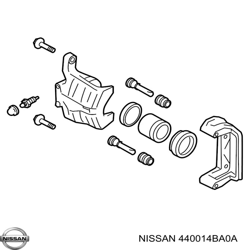 Купить 440014BA0A Nissan/Infiniti Суппорт задний правый