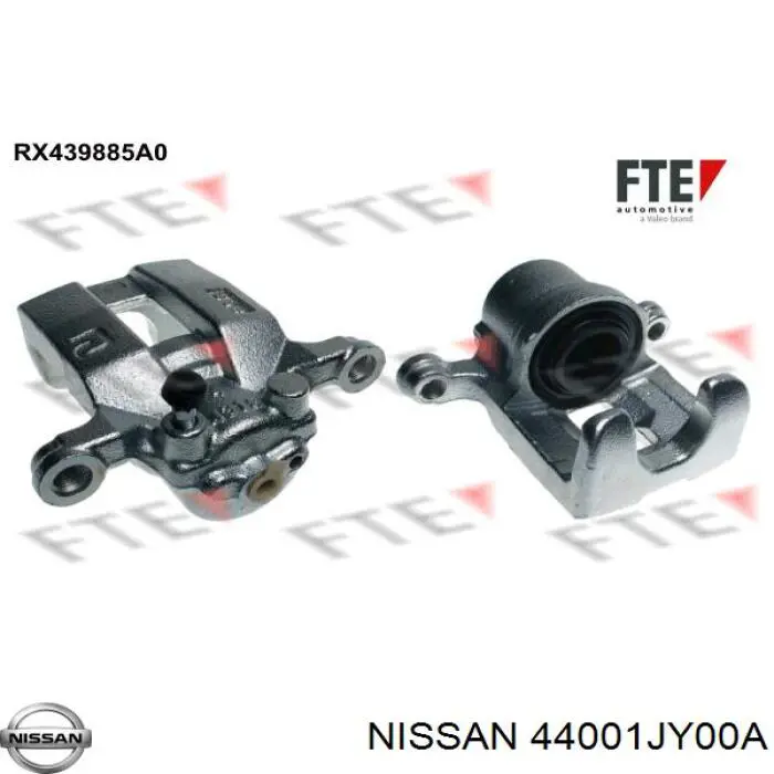 Суппорт тормозной задний правый 44001JY00A Nissan