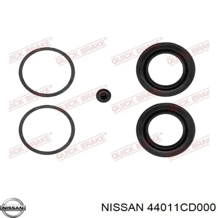 Суппорт тормозной задний левый 44011CD000 Nissan