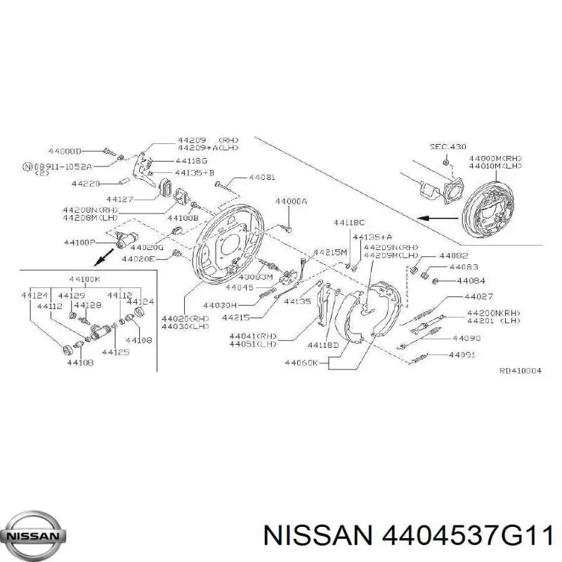  Nissan/Infiniti 4404537G11 цена, от 5.88 USD