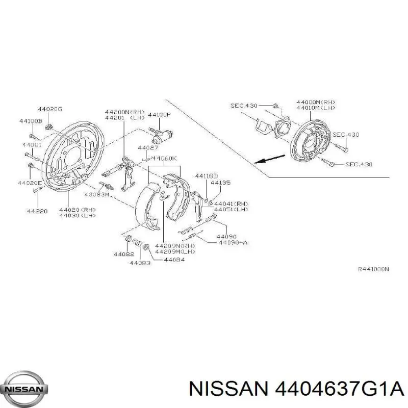 4404637G1A Nissan 