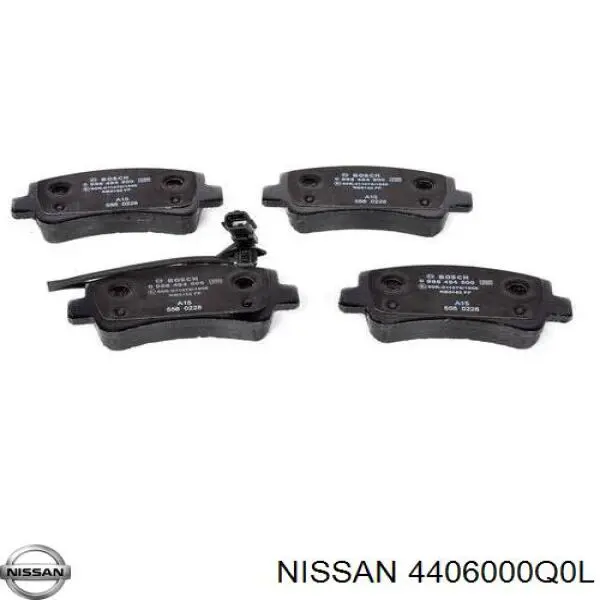 Купить 4406000Q0L Nissan/Infiniti Колодки тормозные задние, дисковые