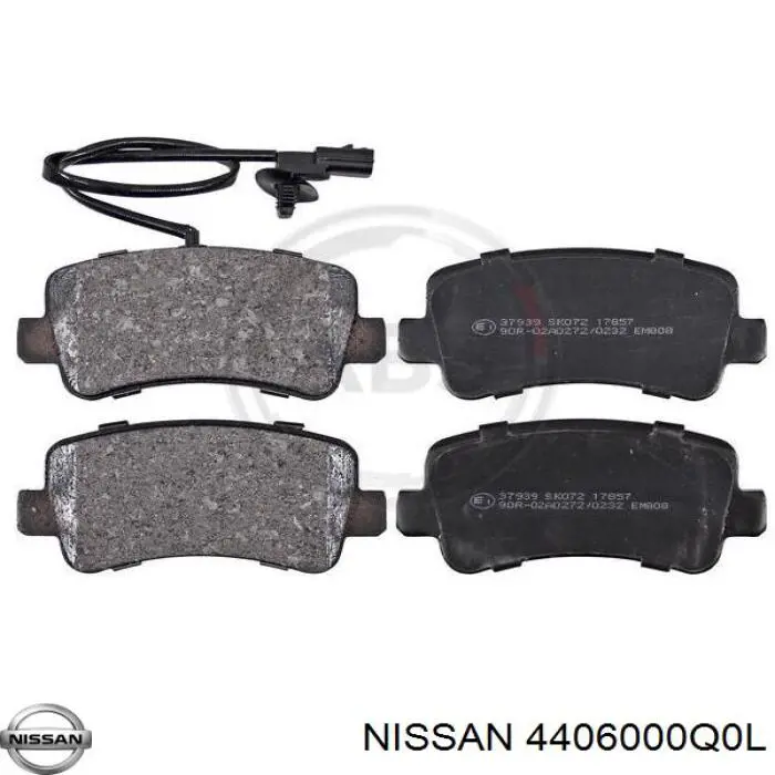 Задние тормозные колодки 4406000Q0L Nissan/Infiniti