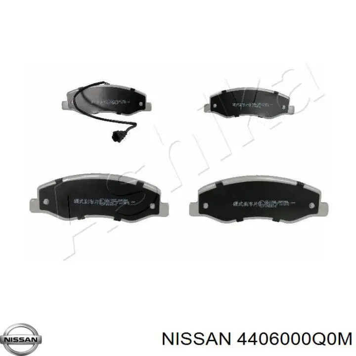 Задние тормозные колодки 4406000Q0M Nissan