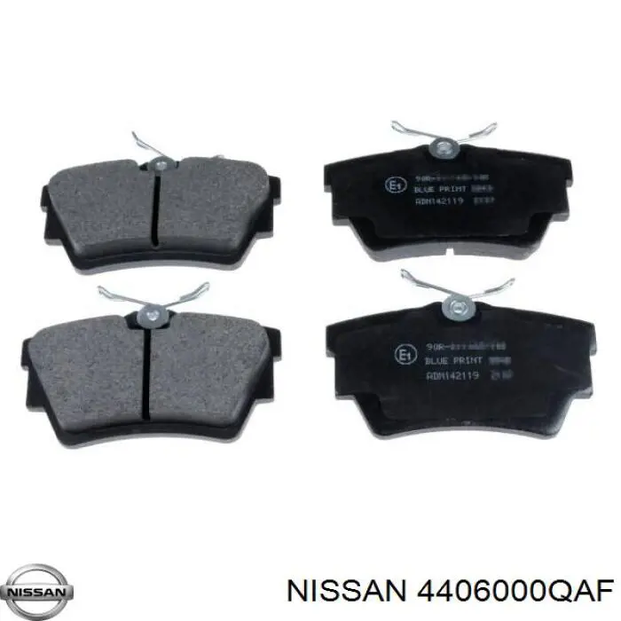 Задние тормозные колодки 4406000QAF Nissan