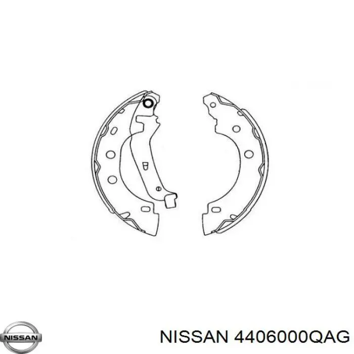 4406000QAG Nissan/Infiniti Барабанные тормозные колодки