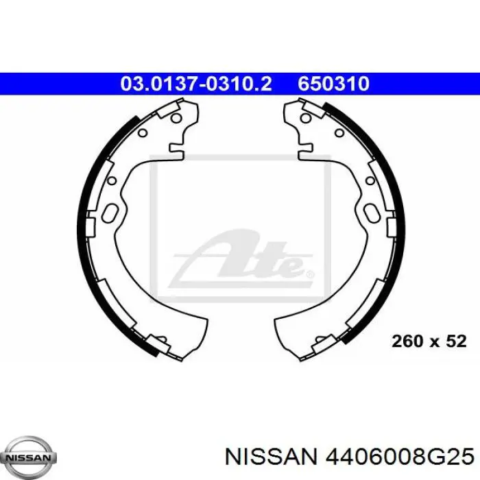 Тормоза рабочие задние ножные и тормозные барабаны Nissan/Infiniti 4406008G25 цена, от 32.43 USD