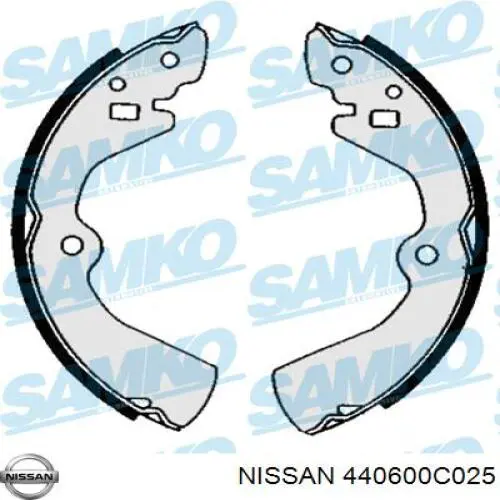 Задние барабанные колодки 440600C025 Nissan