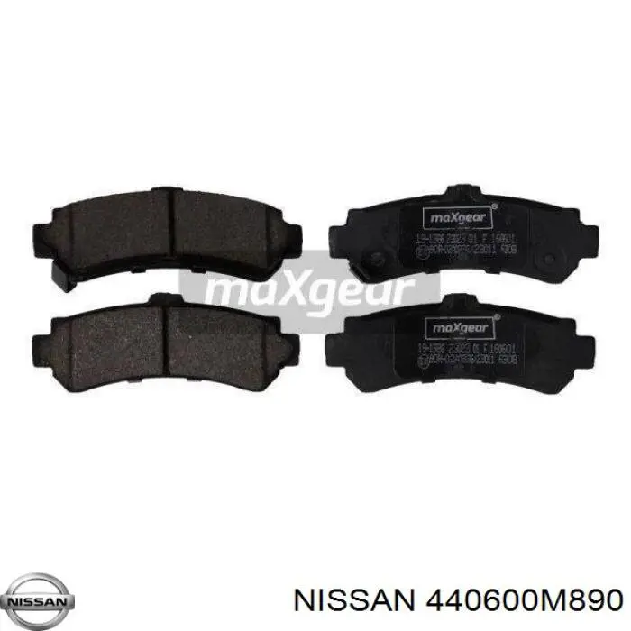 440600M890 Nissan задние тормозные колодки
