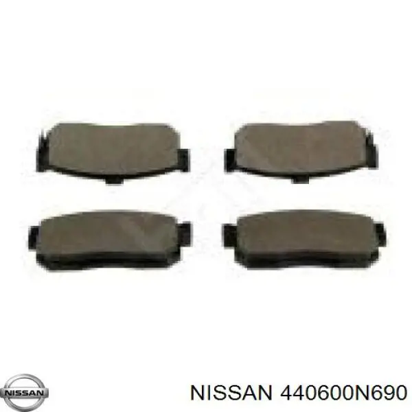 440600N690 Nissan колодки тормозные задние дисковые