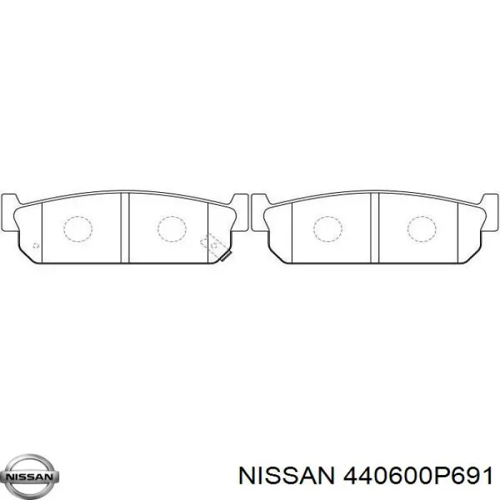 440600P691 Nissan задние тормозные колодки