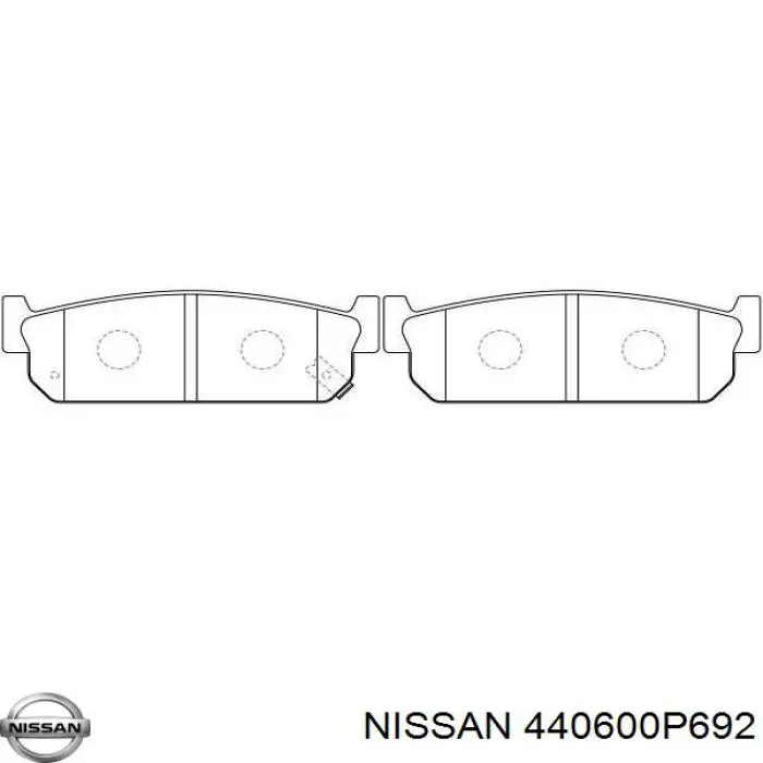 440600P692 Nissan задние тормозные колодки