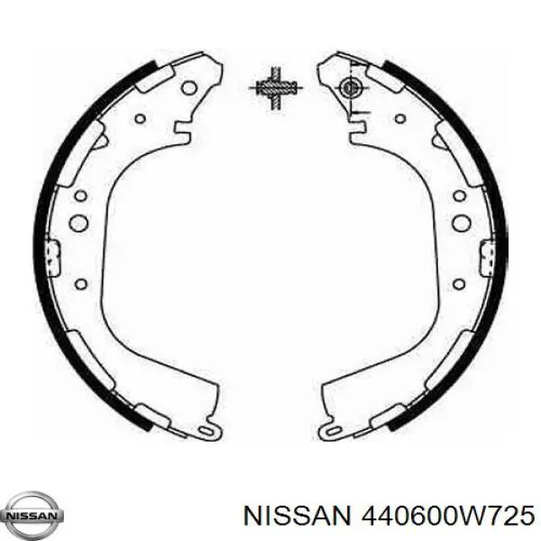 Задние барабанные колодки 440600W725 Nissan