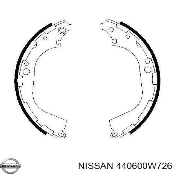 Задние барабанные колодки 440600W726 Nissan