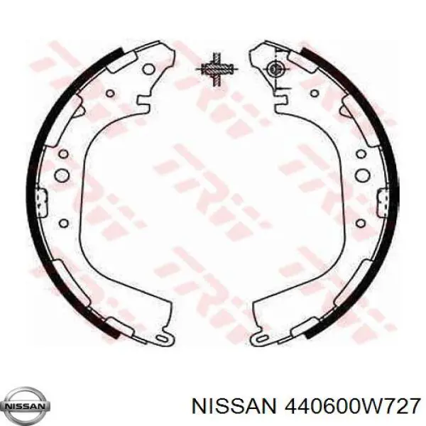 Задние барабанные колодки 440600W727 Nissan