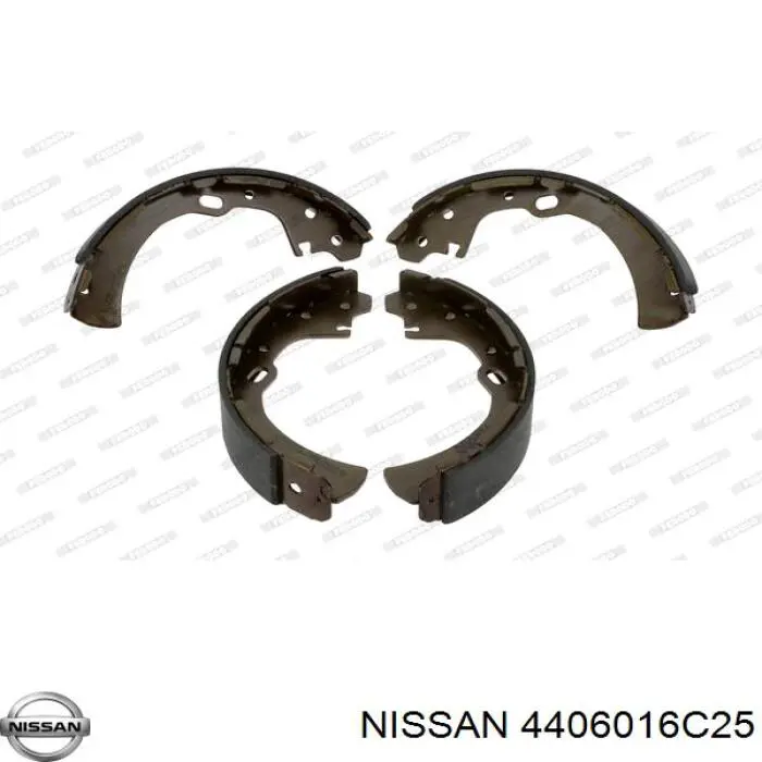 4406016C25 Nissan задние барабанные колодки