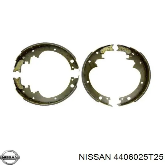 Колодки тормозные задние барабанные Nissan 4406025T25