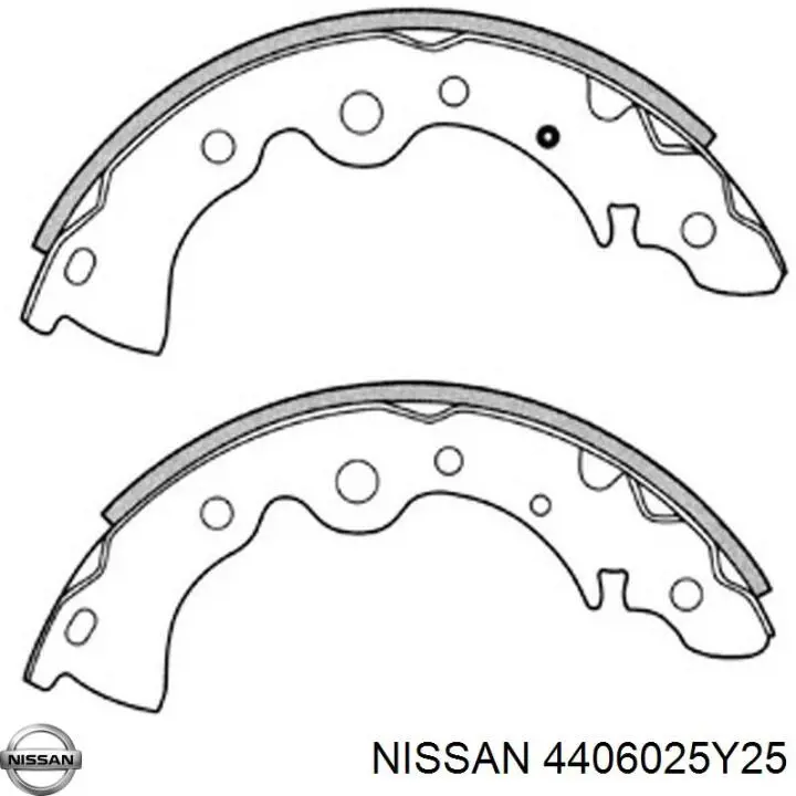 Задние барабанные колодки 4406025Y25 Nissan