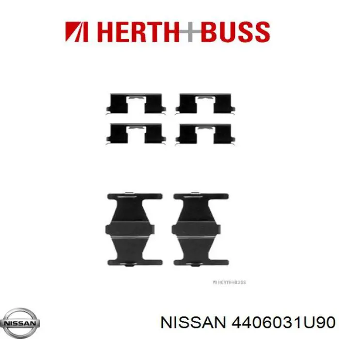 Купить 4406031U90 Nissan/Infiniti Колодки тормозные задние, дисковые