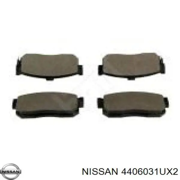 4406031UX2 Nissan колодки тормозные задние дисковые