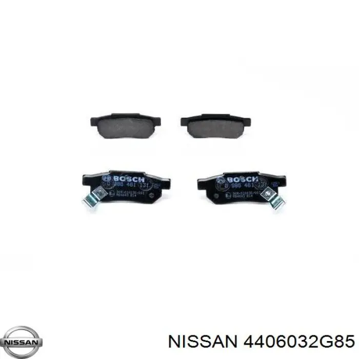 Задние тормозные колодки 4406032G85 Nissan