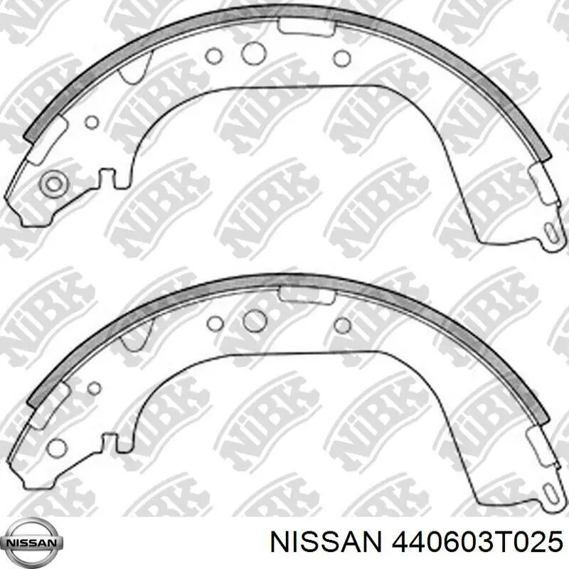 Задние барабанные колодки 440603T025 Nissan