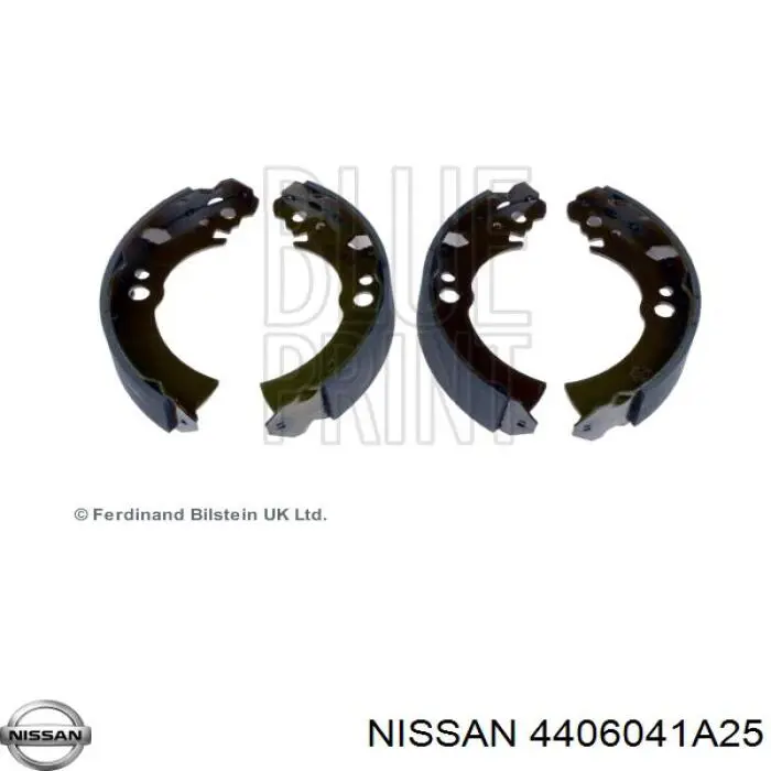 4406041A25 Nissan колодки тормозные задние барабанные
