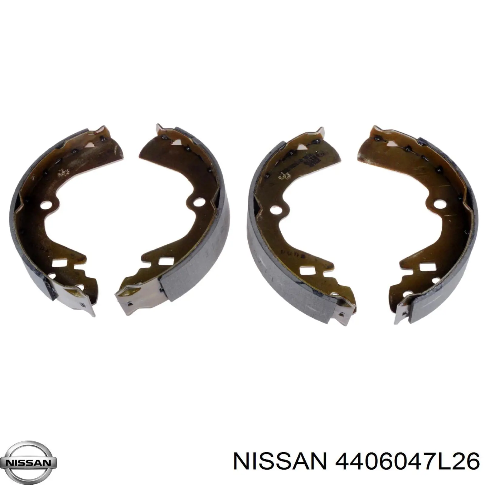 4406047L26 Nissan колодки тормозные задние барабанные
