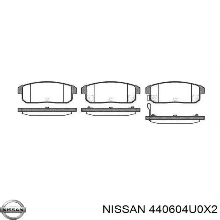 440604U0X2 Nissan колодки тормозные задние дисковые