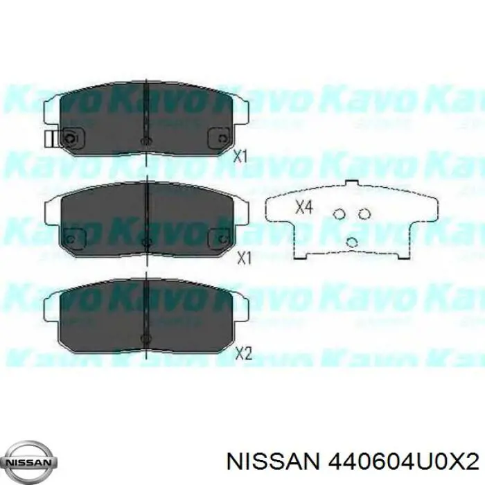 Колодки дисковые  Nissan/Infiniti 440604U0X2 цена, от 14.47 USD