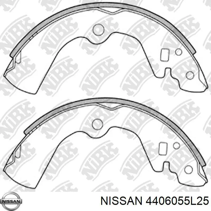 Задние барабанные колодки 4406055L25 Nissan