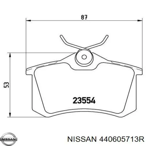 Задние тормозные колодки 440605713R Nissan