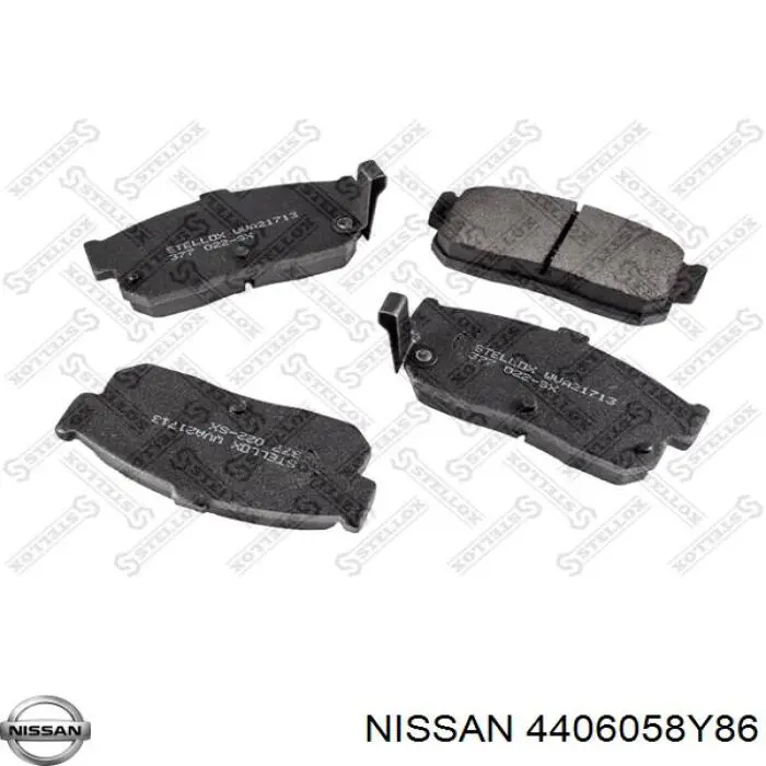 4406058Y86 Nissan колодки тормозные задние дисковые