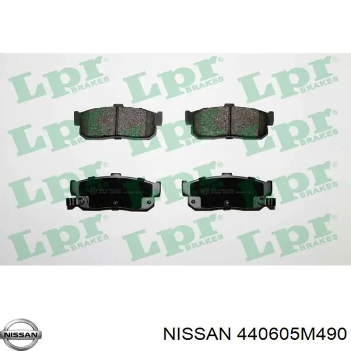 Купить 440605M490 Nissan/Infiniti Колодки тормозные задние, дисковые