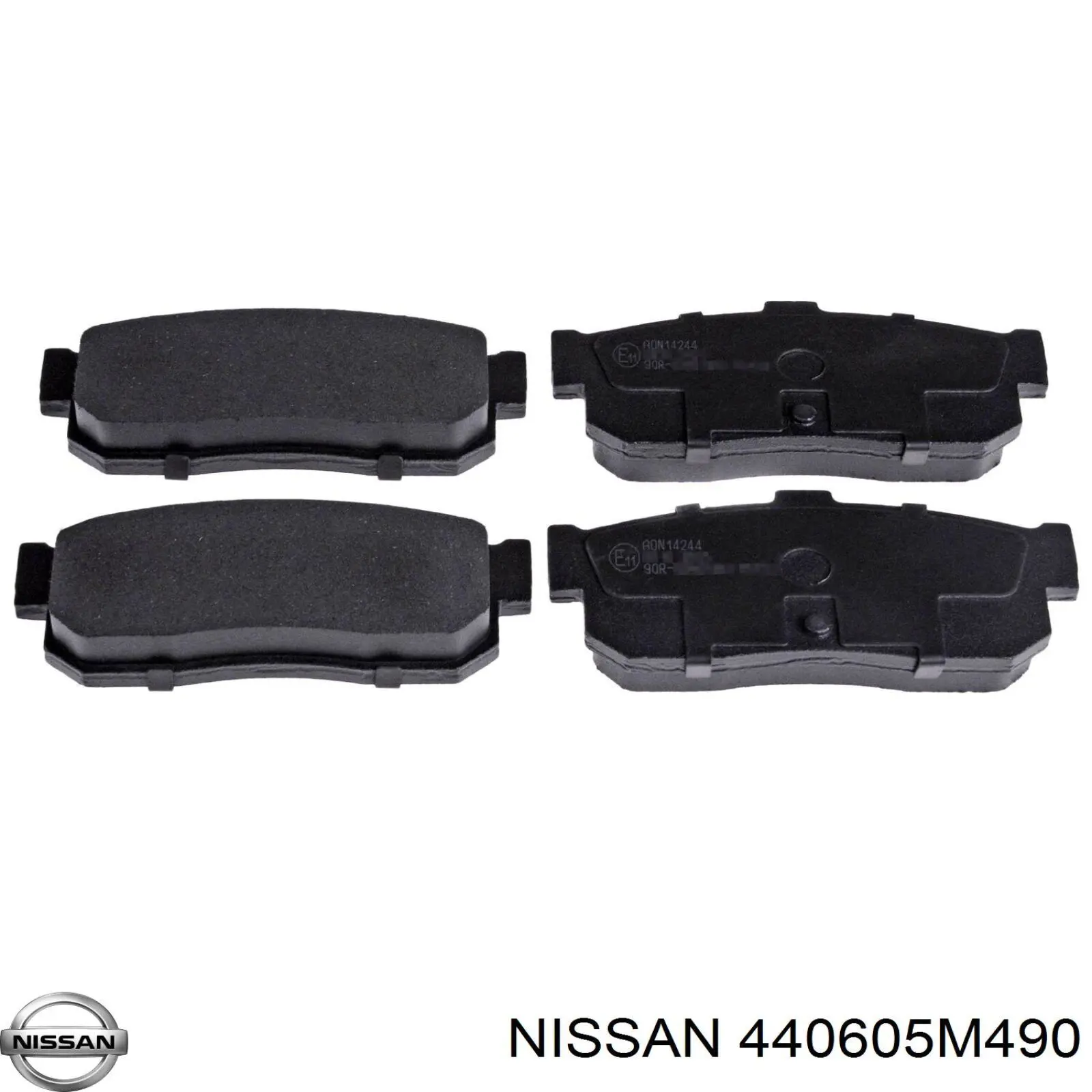 440605M490 Nissan колодки тормозные задние дисковые
