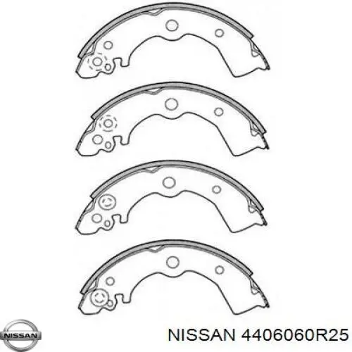 Задние барабанные колодки 4406060R25 Nissan