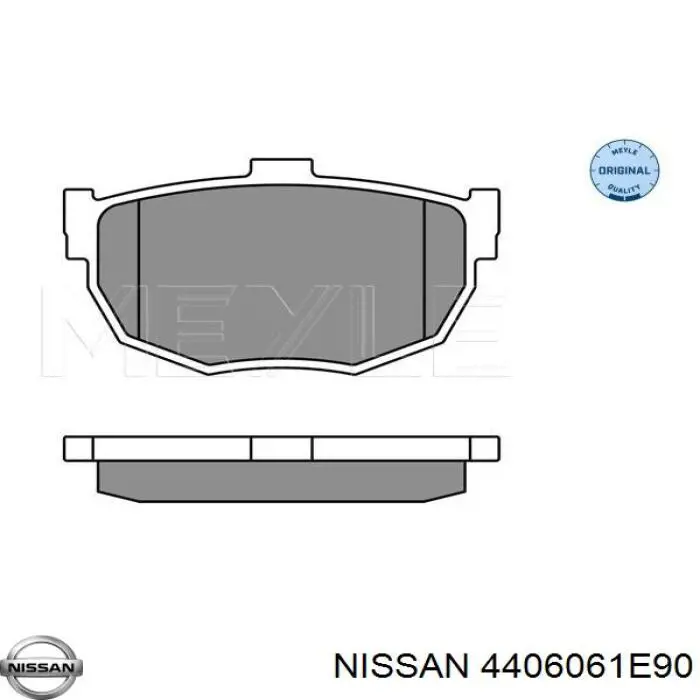 4406061E90 Nissan/Infiniti Колодки тормозные дисковые комплект