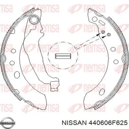 Тормоза рабочие задние ножные и тормозные барабаны Nissan/Infiniti 440606F625 цена, от 21.29 USD