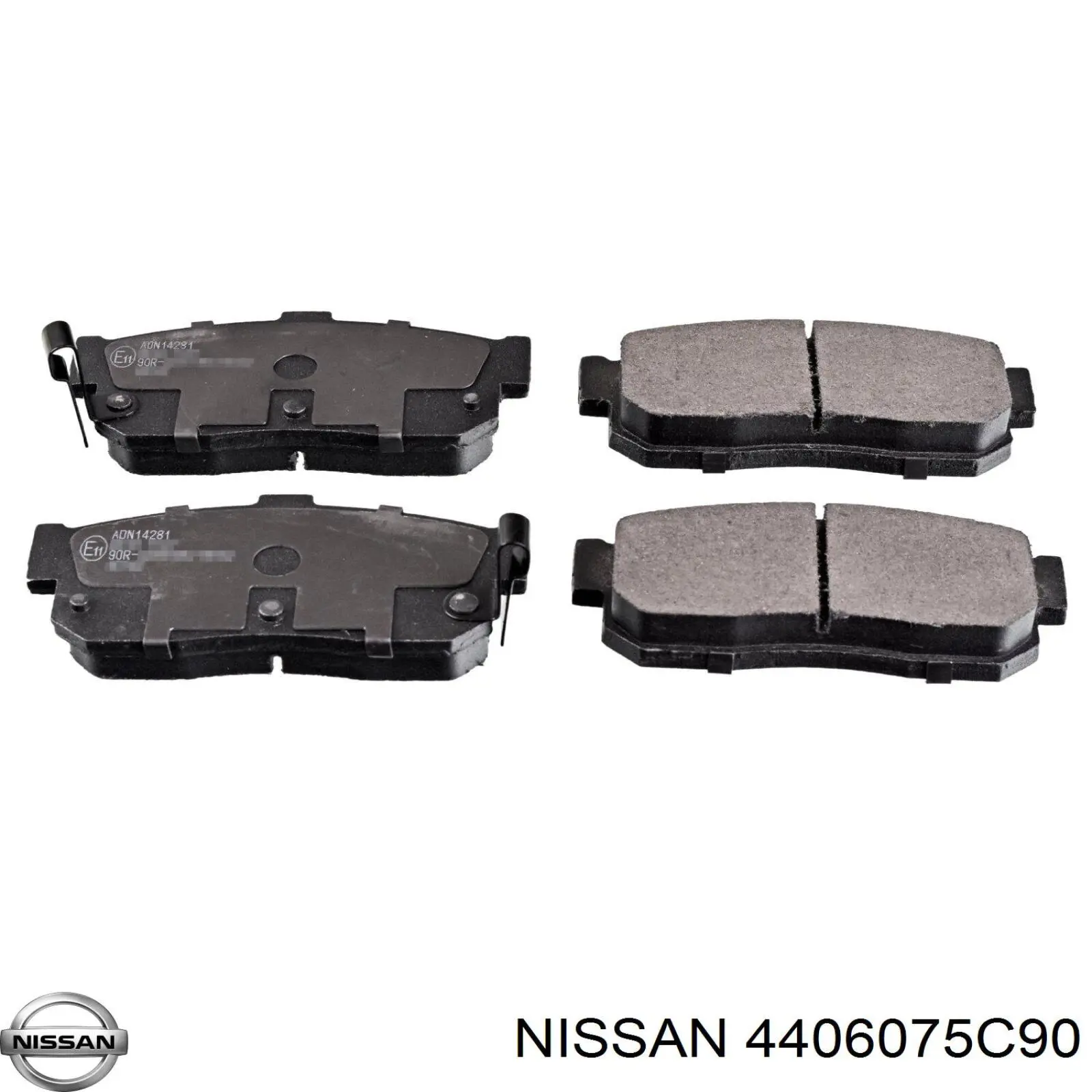 4406075C90 Nissan колодки тормозные задние дисковые