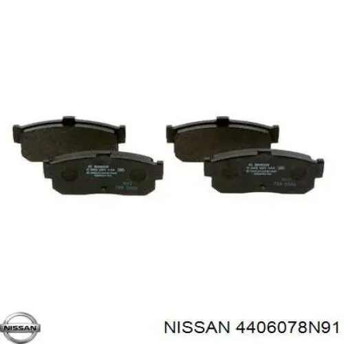 4406078N91 Nissan колодки тормозные задние дисковые