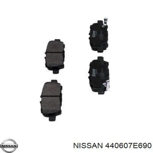 440607E690 Nissan колодки тормозные задние дисковые