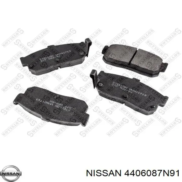 Задние тормозные колодки 4406087N91 Nissan