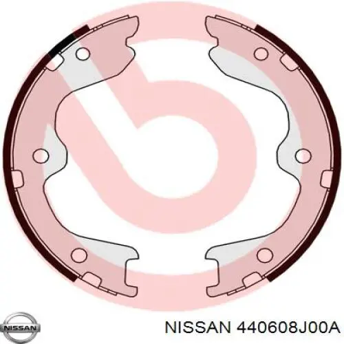 Купить 440608J00A Nissan/Infiniti Колодки ручника/стояночного тормоза