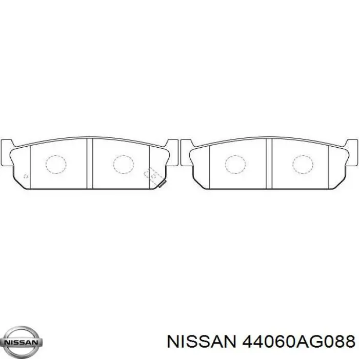 44060AG088 Nissan колодки тормозные задние дисковые