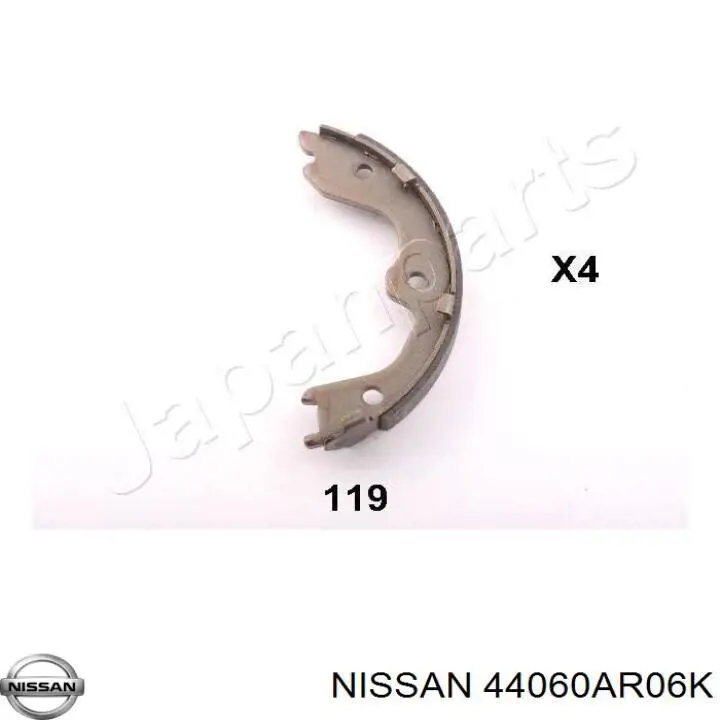 Колодки ручника (стояночного тормоза) Nissan 44060AR06K